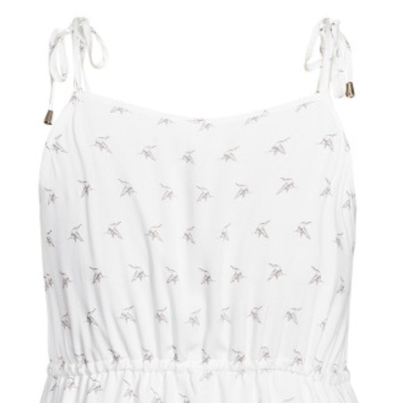 LORALETTE 18W-20W Bird Print Sweetly Tied White Dress BE04.10 - Picture 4 of 7